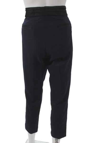 J Crew Women Dress Pants Blue Wool Zip Size 10