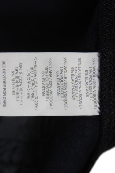 J Crew Women Dress Pants Blue Wool Zip Size 10
