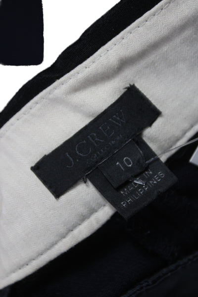 J Crew Women Dress Pants Blue Wool Zip Size 10