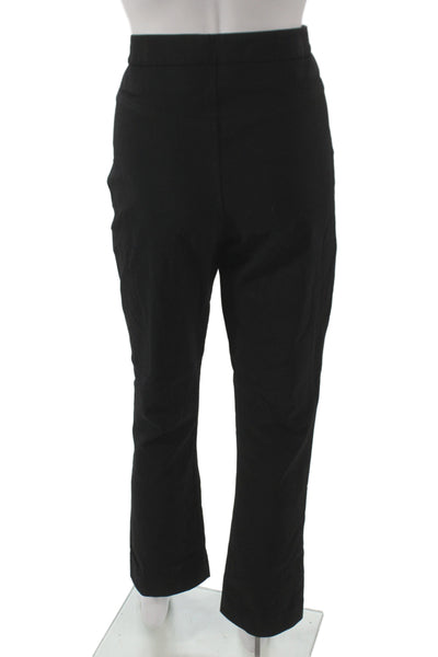 MM. La Fleur Womens Black Dress Pants Zip Closure 52% Cotton Size 12
