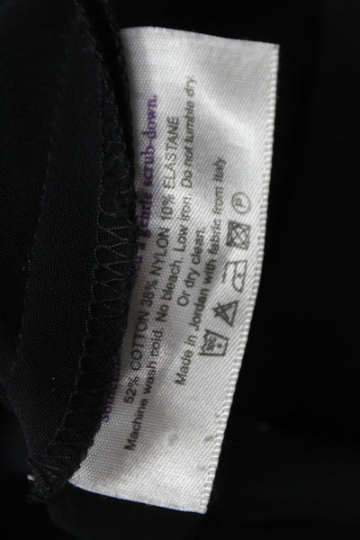 MM. La Fleur Womens Black Dress Pants Zip Closure 52% Cotton Size 12