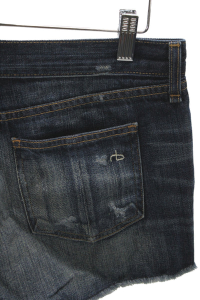 Rag & Bone Womens Cut-Off Blue Cotton Shorts Casual Size 26