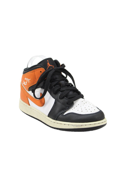 Nike Boys Aird Jordan 1 Mid Lace-Up High-Top Sneakers Multicolor Size 6