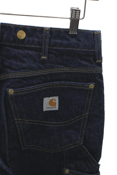 Carhartt Mens Straight Leg Blue Jeans Button Fly 100% Cotton Size 30