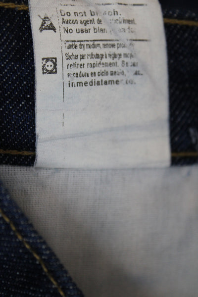 Carhartt Mens Straight Leg Blue Jeans Button Fly 100% Cotton Size 30
