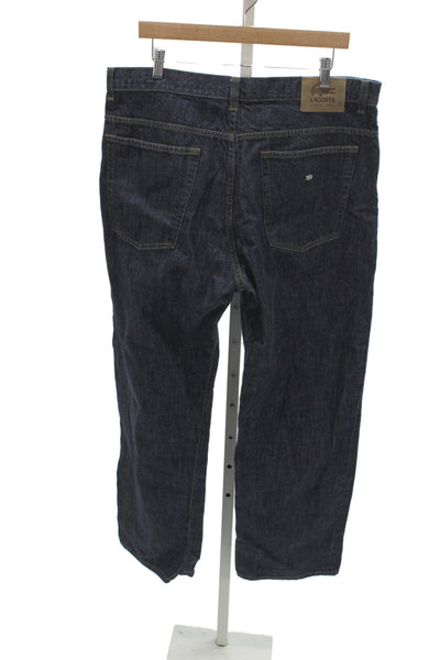 Lacoste Mens Straight Cotton Blue Jeans Button Size 48