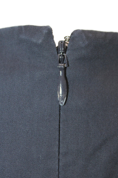 COS Womens Black Shift Dress 3/4 Sleeve Midi 100% Cotton Size 12