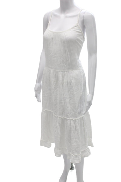 Xirena Womens White Cotton Sundress Sleeveless Scoop Neck Size XS