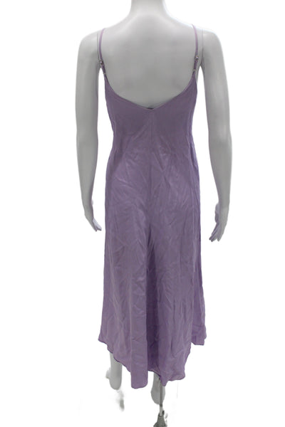 Zara Womens Purple V-Neck Sleeveless Maxi Dress 100% Viscose Size XS