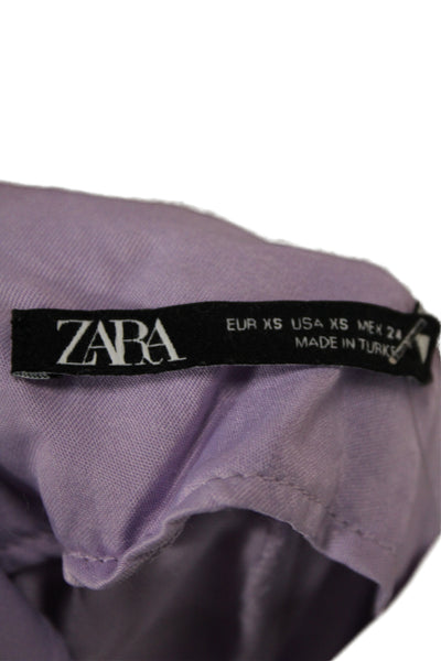 Zara Womens Purple V-Neck Sleeveless Maxi Dress 100% Viscose Size XS