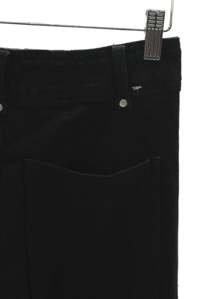 Zara Women Wide-Leg Jeans Black Cotton Button Size 2