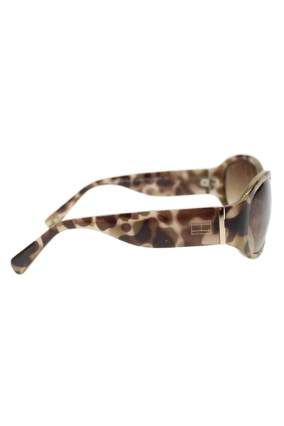 Tommy Hilfiger Mens Leopard Print Round Frame Sunglasses Brown 120mm