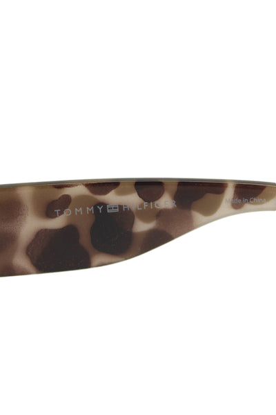 Tommy Hilfiger Mens Leopard Print Round Frame Sunglasses Brown 120mm