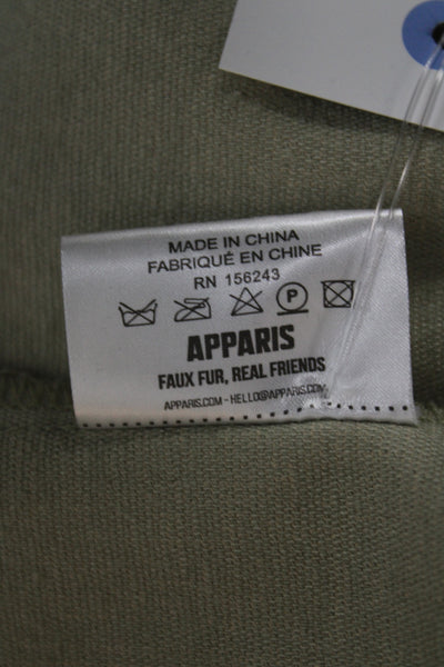Apparis Womens Basic Jacket Green Button Long Sleeve Minimalist Size XS