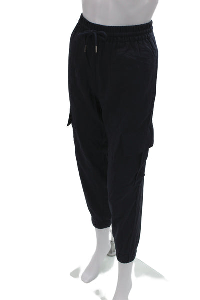 Zara Women Cargo Pants Black Drawstring Modal Size XS