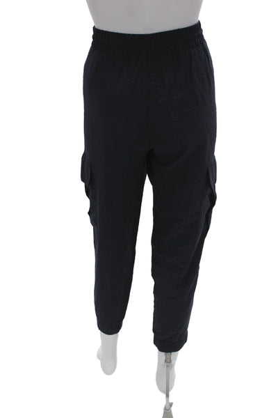 Zara Women Cargo Pants Black Drawstring Modal Size XS
