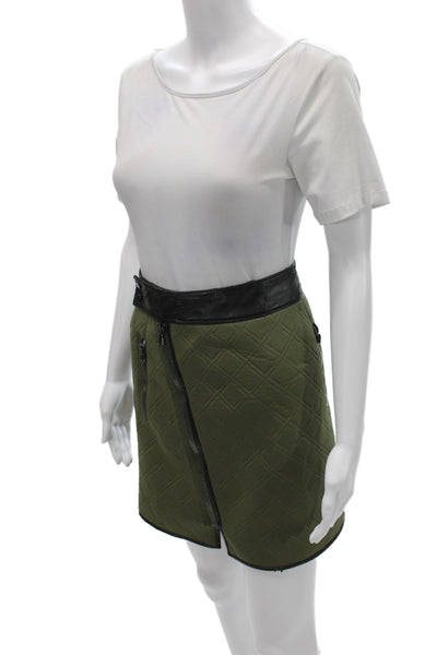 3.1 Phillip Lim Women Military Green Argyle Mini Skirt Size 0