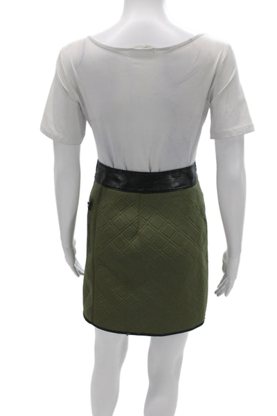 3.1 Phillip Lim Women Military Green Argyle Mini Skirt Size 0