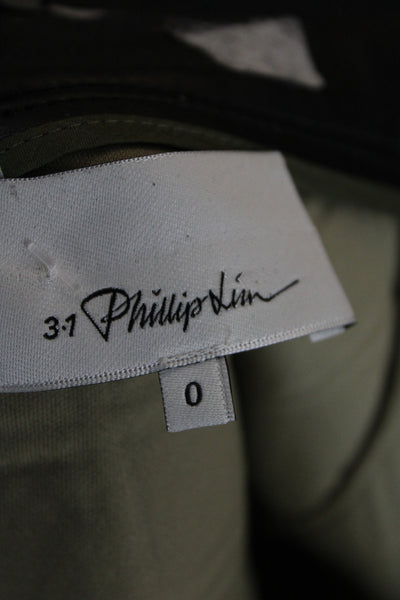 3.1 Phillip Lim Women Military Green Argyle Mini Skirt Size 0