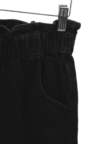 Emory Park Women Paperbag Black Pants Button Waist Size S