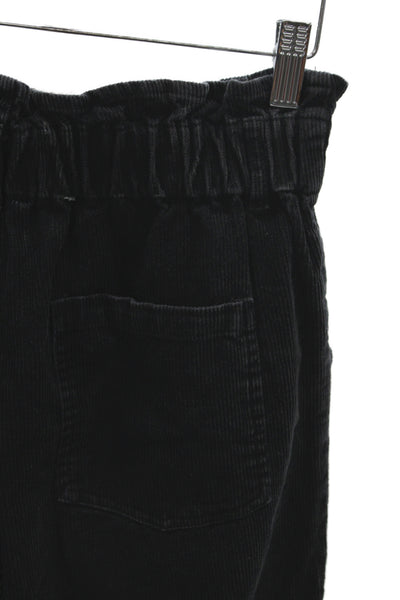 Emory Park Women Paperbag Black Pants Button Waist Size S