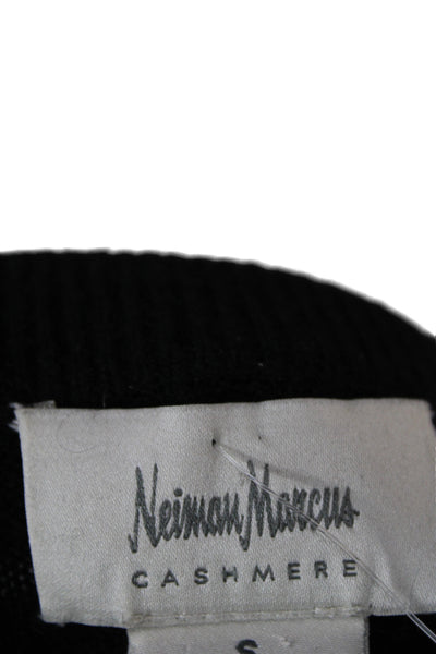 Neiman Marcus Women Black Cashmere Mock Neck Sweater Dress Long Sleeve Size S