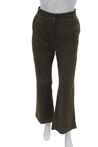 MNG Womens Dress Pants Brown Goat Leather Size 34