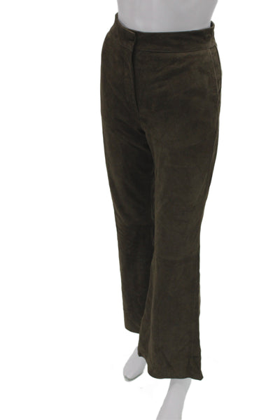 MNG Womens Dress Pants Brown Goat Leather Size 34