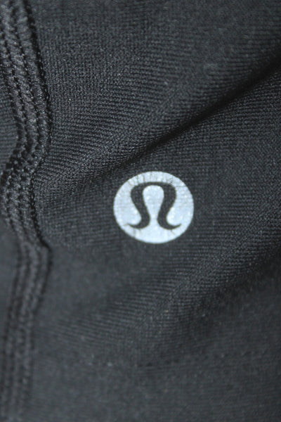 Lululemon Womens Cropped High Neck Sleeveless Nylon Tank Black Size 4