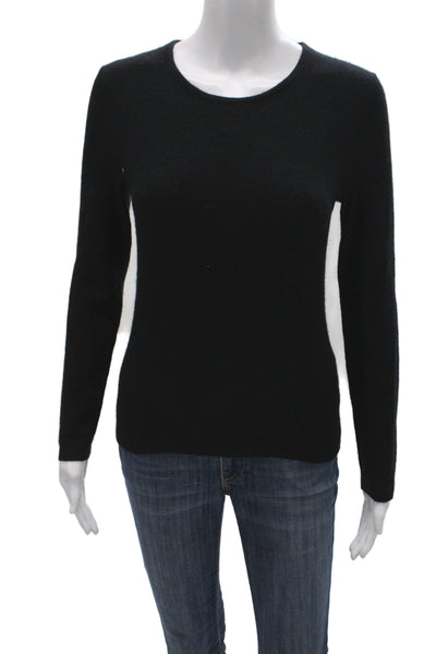 Sutton Studio Womens Black 100% Cashmere Crew Neck Pullover Sweater Size XS