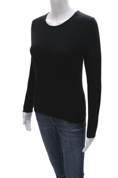 Sutton Studio Womens Black 100% Cashmere Crew Neck Pullover Sweater Size XS