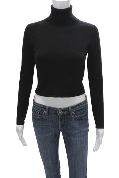 Sutton Studio Women Black 100% Cashmere Turtleneck Pullover Size XS