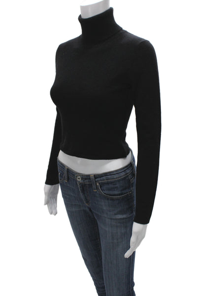 Sutton Studio Women Black 100% Cashmere Turtleneck Pullover Size XS