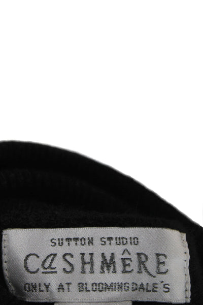 Sutton Studio Women Black 100% Cashmere Turtleneck Pullover Size XS
