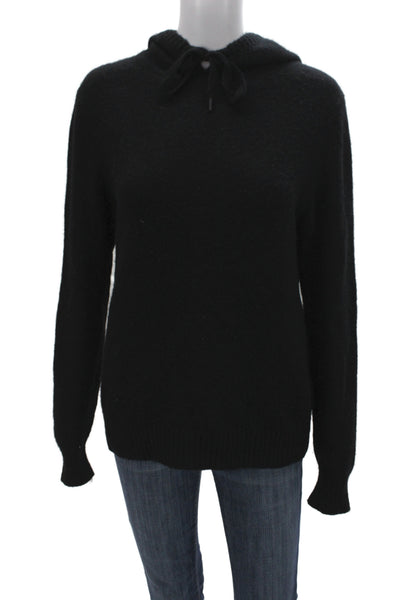 Naadam Women Pullover Sweater 100% Cashmere Black High Neck Long Sleeve Size S