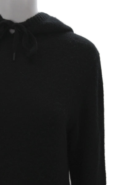 Naadam Women Pullover Sweater 100% Cashmere Black High Neck Long Sleeve Size S