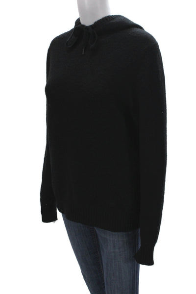 Naadam Women Pullover Sweater 100% Cashmere Black High Neck Long Sleeve Size S