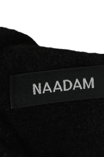 Naadam Women Pullover Sweater 100% Cashmere Black High Neck Long Sleeve Size S