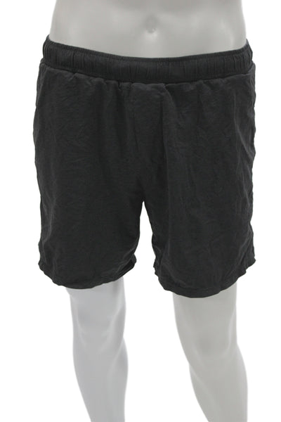 Rhone Mens Athletic Shorts Black Drawstring Nylon Size M
