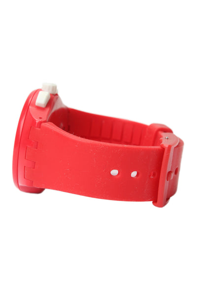Swatch Unisex Red Plastic Shadow SUSR400E Chronograph Quartz Watch 42mm