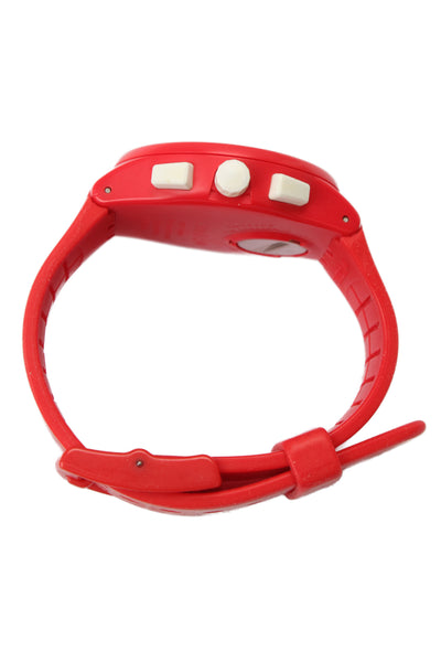 Swatch Unisex Red Plastic Shadow SUSR400E Chronograph Quartz Watch 42mm