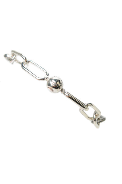 Pandora Womens 925 Silver Textured ME Link Chain Bracelet 7" 15g NWOT