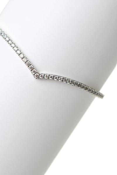Pandora Womens 925 Silver Cubic Zirconia Shimmering Wish Bangle Bracelet