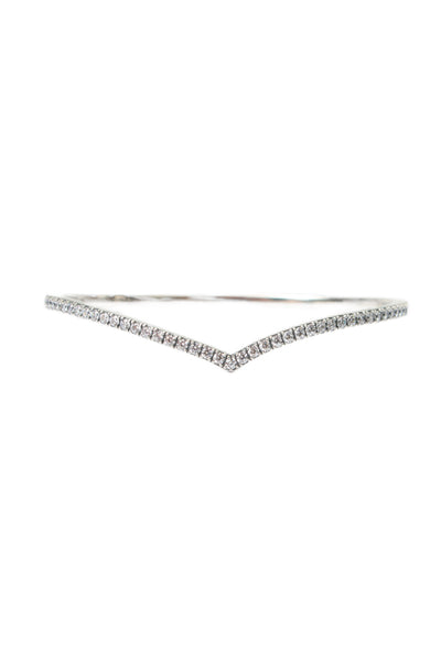 Pandora Womens 925 Silver Cubic Zirconia Shimmering Wish Bangle Bracelet