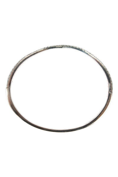 Pandora Womens 925 Silver Cubic Zirconia Shimmering Wish Bangle Bracelet