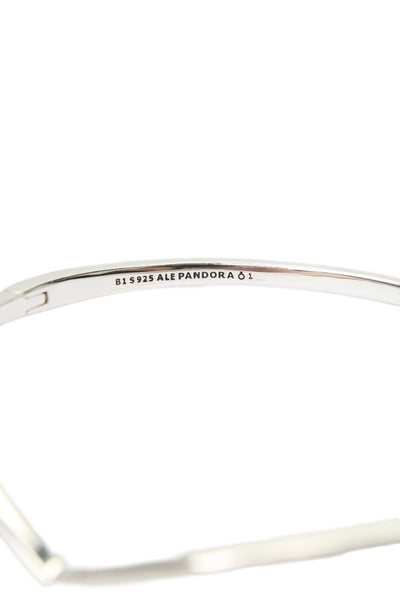 Pandora Womens 925 Silver Wishbone Bangle Bracelet 9.8g