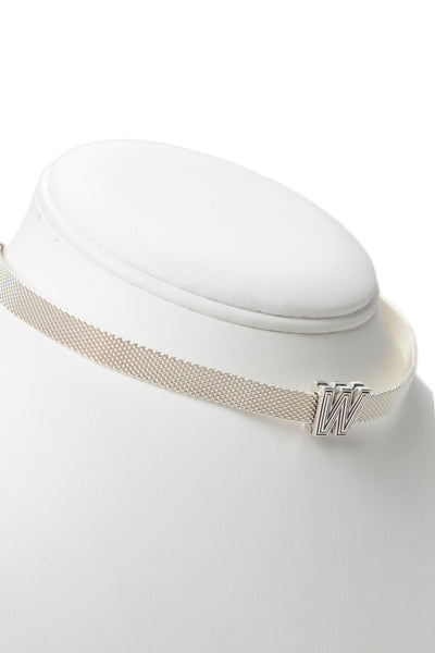 Pandora Womens 925 Silver Reflexions Mesh Choker + W ClipOn Charm 15"