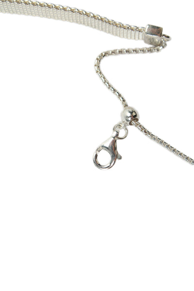 Pandora Womens 925 Silver Reflexions Mesh Choker + W ClipOn Charm 15"