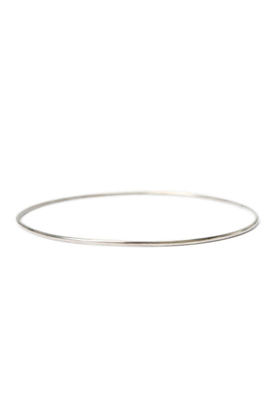 Ann Demeulemeester Womens Sterling Silver Thin Bangle Bracelet 2.6" 3.9g