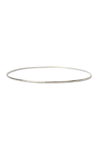 Ann Demeulemeester Womens Sterling Silver Thin Bangle Bracelet 2.6" 3.9g